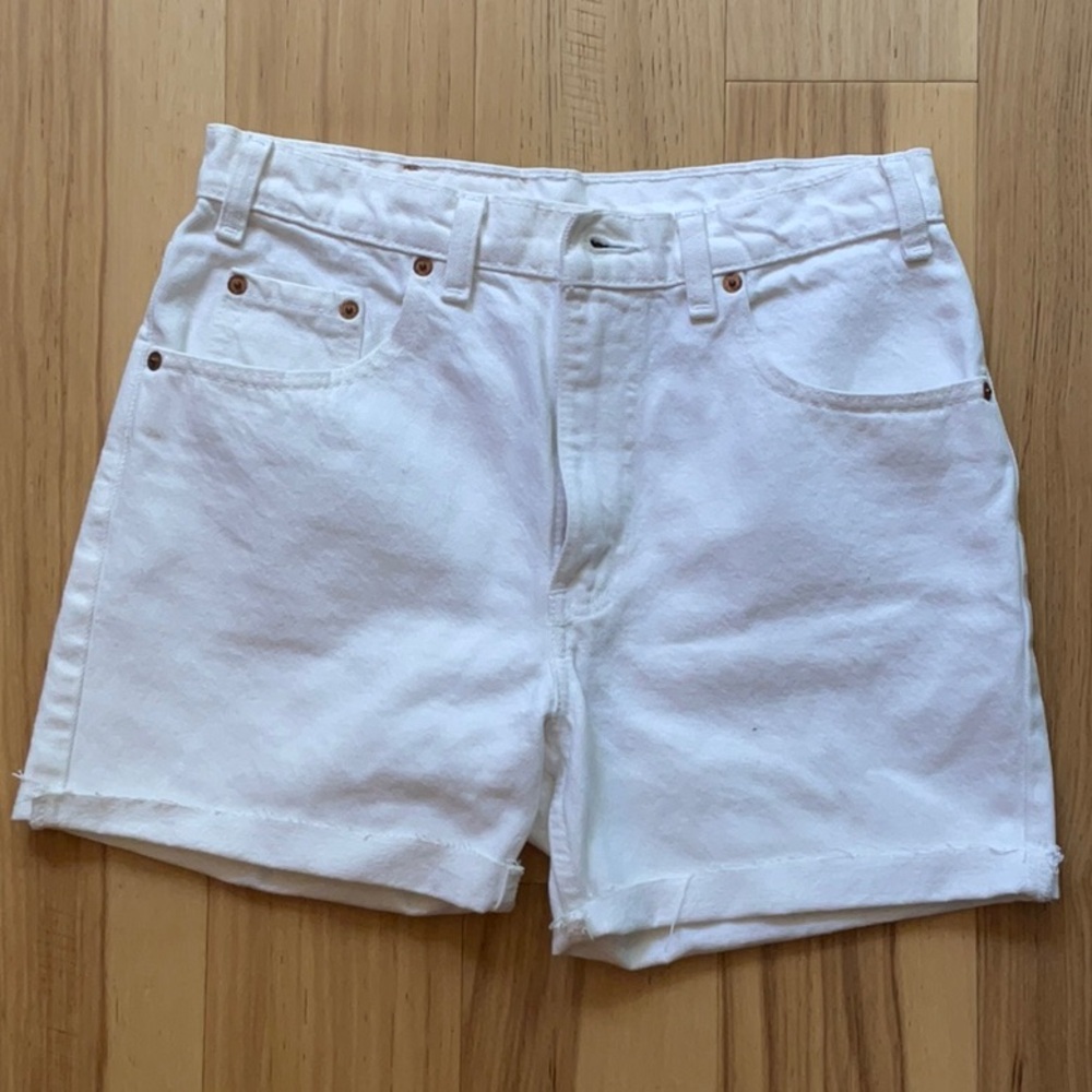 Levi's White Jean Shorts for Women